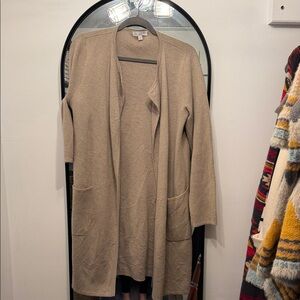 J. Crew Women's Beige Open Front Cardigan